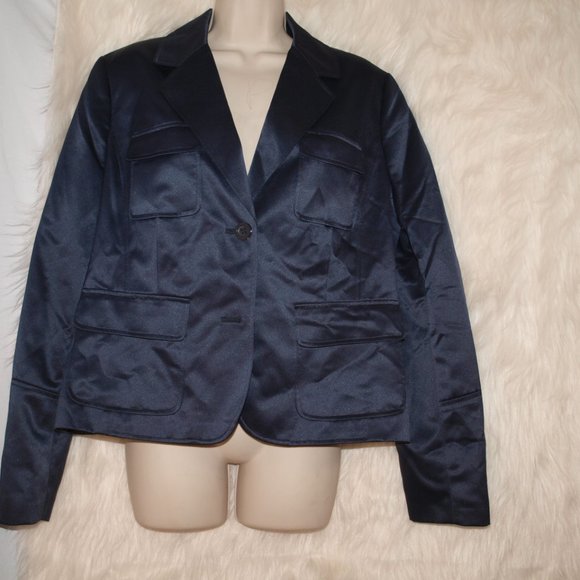 Dark Blue SUIT JACKET BY AXCESS SIZE 14 USED ONCE - Picture 2 of 5